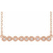 Ladies Natural Diamond Milgrain Bar Necklace (I1, G-H) — 14K Rose Gold