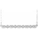 Ladies Natural Diamond Milgrain Bar Necklace (I1, G-H) — 14K White Gold