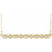 Ladies Natural Diamond Milgrain Bar Necklace (I1, G-H) — 14K Yellow Gold