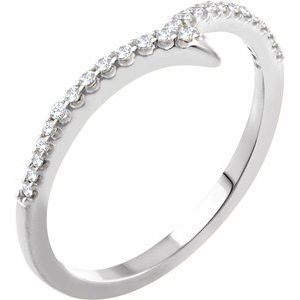 Ladies Natural Diamond Ring (I1, H+) — 14K White Gold