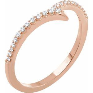 Ladies Natural Diamond Ring (I1, H+) — 14K Rose Gold