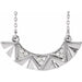 Ladies Natural Diamond Curved Bar Necklace (I1, G-H) — Sterling Silver