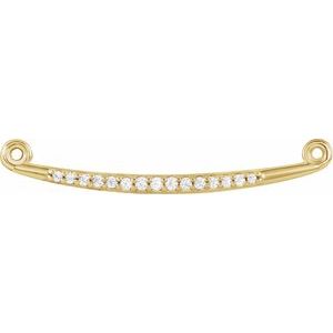Ladies Natural Diamond Necklace Center — 14K Yellow Gold