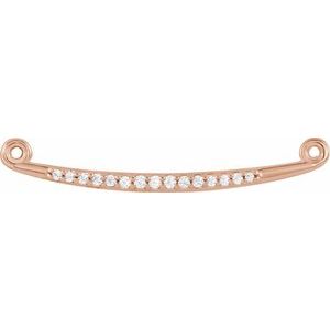 Ladies Natural Diamond Necklace Center — 14K Rose Gold
