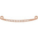 Ladies Natural Diamond Necklace Center — 14K Rose Gold