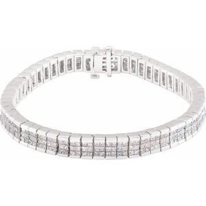 Ladies Natural Diamond 7 1/ Bracelet (I1, G-H) — 14K White Gold