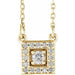 Ladies Natural Diamond Halo-Style Necklace (I1, G-H) — 14K Yellow Gold