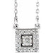 Ladies Natural Diamond Halo-Style Necklace (Si2-Si3, G-H) — Platinum