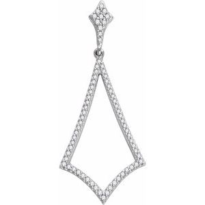 Ladies Natural Diamond Pendant (I1, H+) — 14K White Gold