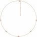 Ladies Natural Diamond 5-Station Necklace (I1, H+) — 14K Rose Gold