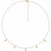 Ladies Natural Diamond 5-Station Necklace (I1, H+) — 14K Rose Gold