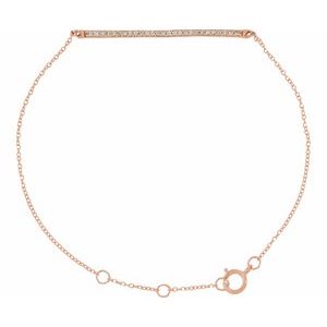 Ladies Natural Diamond Bracelet (I1, H+) — 14K Rose Gold