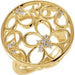 Ladies Natural Diamond Floral Ring (I1, G-H) — 14K Yellow Gold