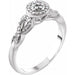 Ladies Natural Diamond Promise Ring (I2, H+) — 10K White Gold