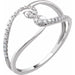 Ladies Natural Diamond Negative Space Ring (I1, H+) — 14K White Gold