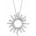 Ladies Natural Diamond Sun Necklace (I1, G-H) — 14K White Gold