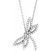 Ladies Natural Diamond Dragonfly Necklace (I1, G-H) — 14K White Gold