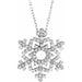 Ladies Natural Diamond Snowflake Necklace (I1, G-H) — 14K White Gold