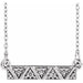 Ladies Natural Diamond Geometric Bar Necklace (I1, G-H) — Sterling Silver