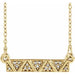 Ladies Natural Diamond Geometric Bar Necklace (I1, G-H) — 14K Yellow Gold