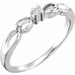Ladies Youth Natural Diamond Heart Ring (I1, G-H) — 14K White Gold