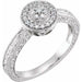 Ladies Natural Diamond Ring (I2, H+) — 10K White Gold