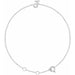 Ladies Natural Diamond Initial J Bracelet (I1, H+) — 14K White Gold