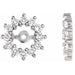 Ladies Diamond Earring Jackets with 4.2mm ID — 14K White Gold