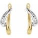 Ladies 14K Yellow/ Natural Diamond Earring Jackets — 14K Yellow/White Gold