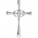 Ladies Natural Diamond Cross Pendant (Si1, G-H) — 14K White Gold