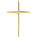 Ladies Natural Diamond Cross Pendant (Si1, G-H) — 14K Yellow Gold