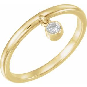 Ladies Natural Diamond Fringe Ring (I1, G-H) — 14K Yellow Gold