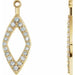 Ladies Natural Diamond Earring Jackets — 14K Yellow Gold