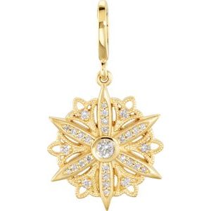 Ladies Natural Diamond Charm/Pendant (I1, G-H) — 14K Yellow Gold