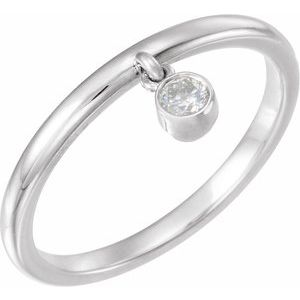 Ladies Natural Diamond Fringe Ring (I1, G-H) — Sterling Silver