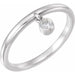 Ladies Natural Diamond Fringe Ring (I1, G-H) — Sterling Silver
