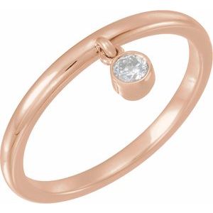 Ladies Natural Diamond Fringe Ring (I1, G-H) — 14K Rose Gold