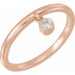 Ladies Natural Diamond Fringe Ring (I1, G-H) — 14K Rose Gold