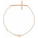 Ladies Natural Diamond Sideways Cross Bracelet (I1, G-H) — 14K Rose Gold