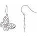 Ladies 1/6 Natural Daimond Floral Butterfly Earrings — Sterling Silver