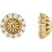 Ladies Natural Diamond Earring Jackets with 3.6 mm ID — 14K Yellow Gold