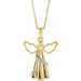 Ladies Natural Diamond Angel Ash Holder Necklace (I1-I2, G-H) — 10K Yellow Gold