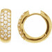 Ladies Natural Diamond Hoop Earrings (Si1, G-H) — 14K Yellow Gold