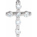 Ladies Natural Diamond Cross Pendant (I1, G-H) — Sterling Silver
