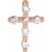 Ladies Natural Diamond Cross Pendant (I1, G-H) — 14K Rose Gold