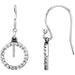 Ladies Natural Diamond Earrings — 14K White Gold