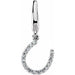 Ladies Natural Diamond Horseshoe Charm/Pendant (I1, G-H) — 14K White Gold