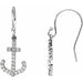 Ladies Natural Diamond Earrings — 14K White Gold