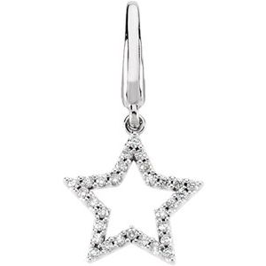 Ladies Natural Diamond Star Charm/Pendant (I1, G-H) — 14K White Gold