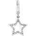 Ladies Natural Diamond Star Charm/Pendant (I1, G-H) — 14K White Gold